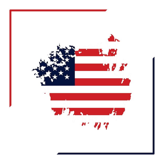 Bandiera USA in stile pennelli