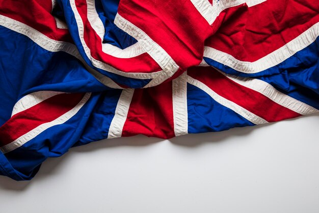 Bandiera vintage Union Jack Bandiera del Regno Unito sullo sfondo