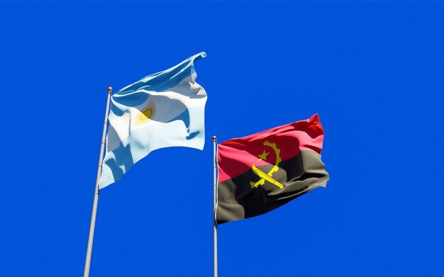 Bandiere di Argentina e Angola