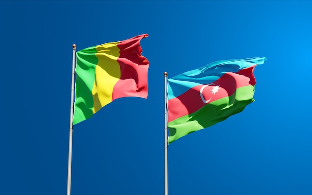 bandiere di stato nazionali del Mali e dell'Azerbaigian