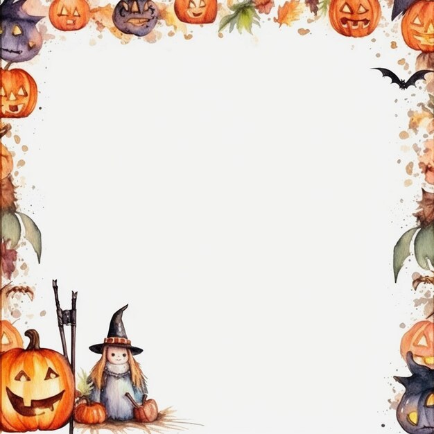 banner artistico a cornice di halloween