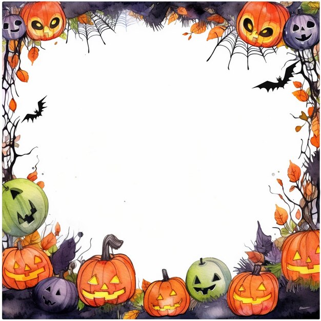 banner artistico a cornice di halloween