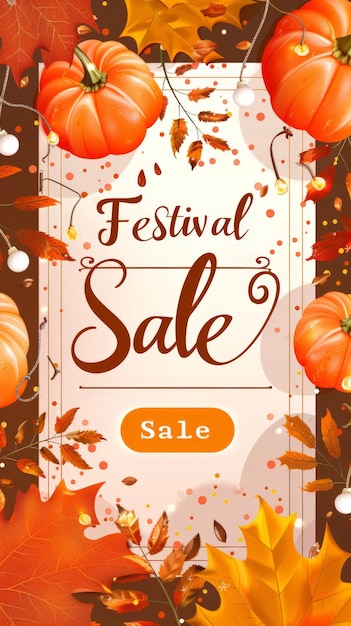 Banner colorato per la vendita della festa d'autunno