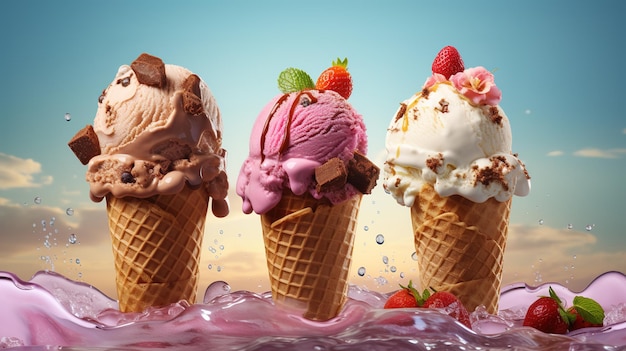 Banner con gelato