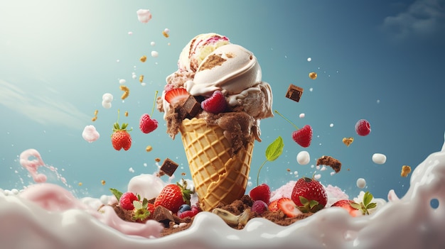 Banner con gelato