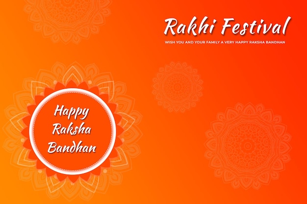 Banner del festival indiano felice raksha bandhan o poster rakhi