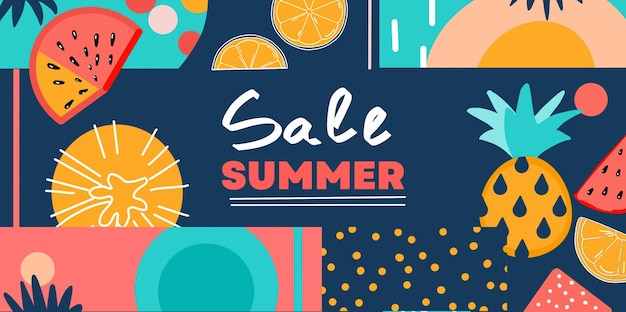 Banner del sito web delle vendite estive Tag di vendita Materiale promozionale di vendita