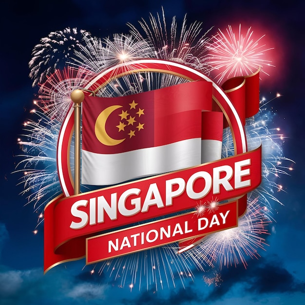 Banner della giornata nazionale di Singapore per i social media