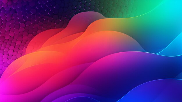 Banner design su sfondo colorato Modello di stile vibrante Contesto di trama Illustrazione moderna Sfondo iridescente Modello di neon luminoso colorato Gradiente arcobaleno