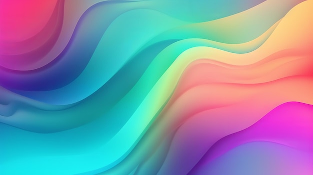 Banner design su sfondo colorato Modello di stile vibrante Contesto di trama Illustrazione moderna Sfondo iridescente Modello di neon luminoso colorato Gradiente arcobaleno
