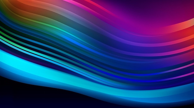 Banner design su sfondo colorato Modello di stile vibrante Contesto di trama Illustrazione moderna Sfondo iridescente Modello di neon luminoso colorato Gradiente arcobaleno