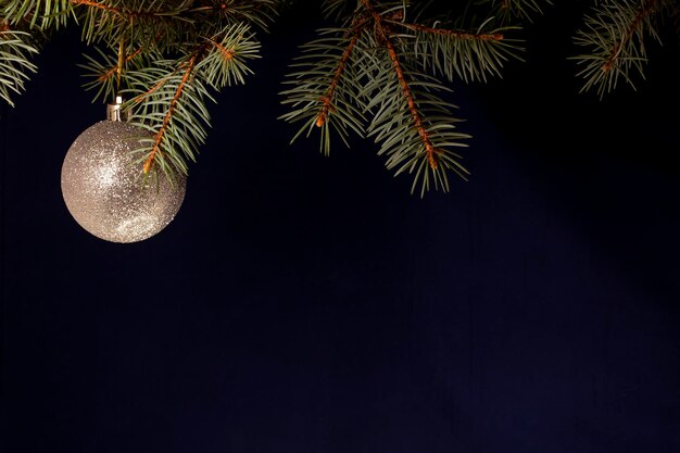 Banner di Capodanno con palline di Natale