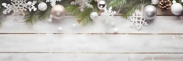 Banner di Capodanno per siti web con elementi decorativi