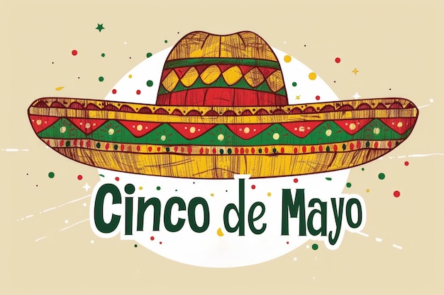 Banner di celebrazione della festa messicana del Cinco de Mayo