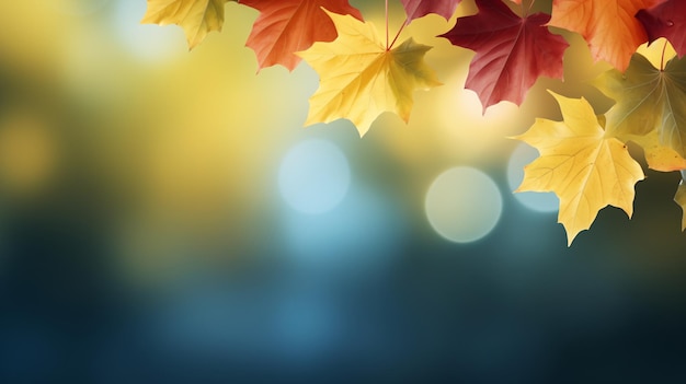 Banner di design di sfondo naturale d'autunno