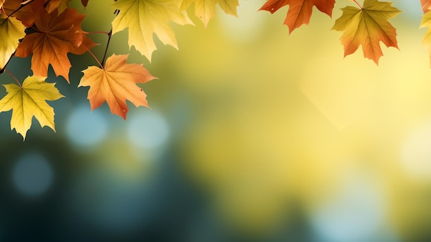 Banner di design di sfondo naturale d'autunno