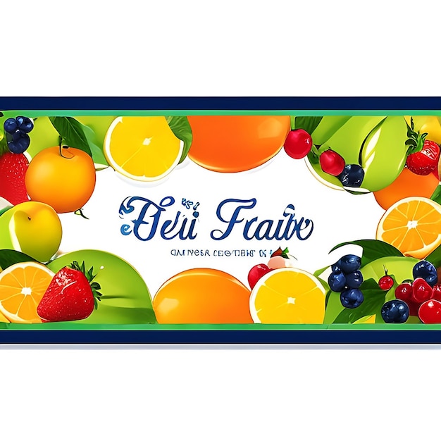 banner di frutta fresca