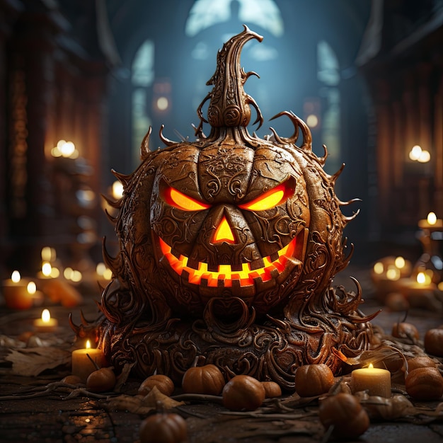 Banner di Halloween Sfondo di Happy Halloween generato dall'intelligenza artificiale