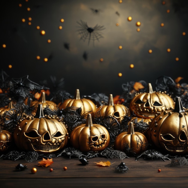 Banner di Halloween Sfondo di Happy Halloween generato dall'intelligenza artificiale
