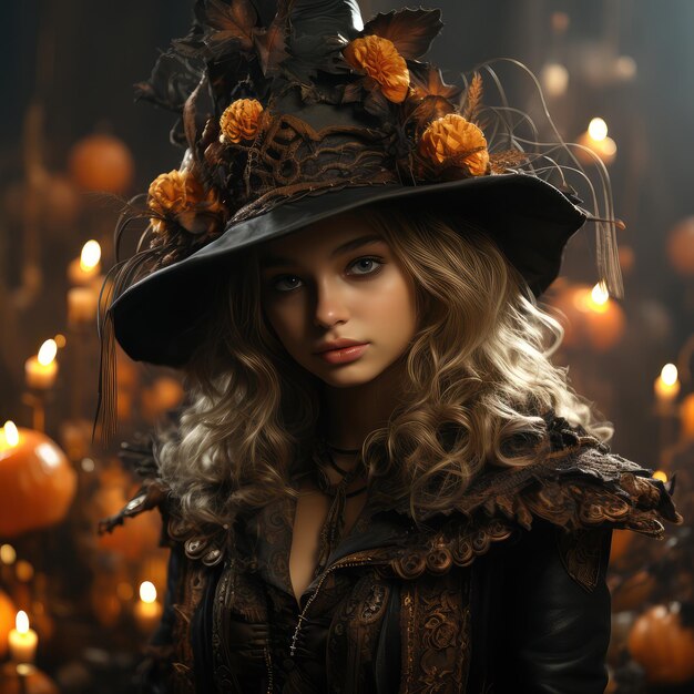 Banner di Halloween Sfondo di Happy Halloween generato dall'intelligenza artificiale