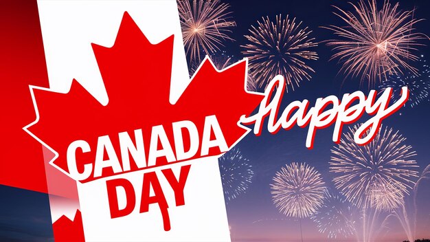 Banner di Happy Canada Day per la giornata del Canada
