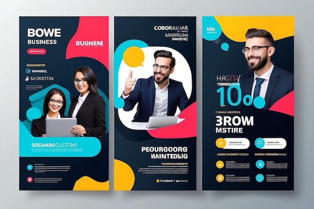 Banner di marketing aziendale digitale per modello di post sui social media