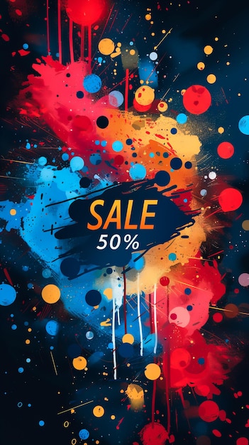 Banner di sconto Ottieni il 50% di sconto ora Poster di vendita