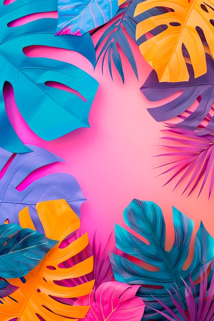 banner di sfondo colorato estivo tropicale