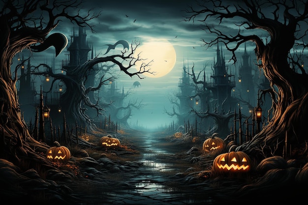 Banner di sfondo di Halloween