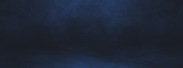 Banner di sfondo interni in cemento nero e blu.