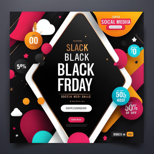 Banner di vendita del Black Friday