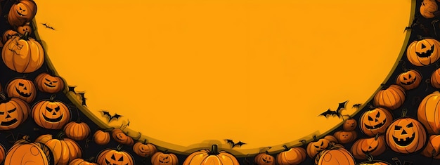 Banner di vendita di foto per il giorno di Halloween con intelligenza artificiale generativa del testo dello spazio di copia