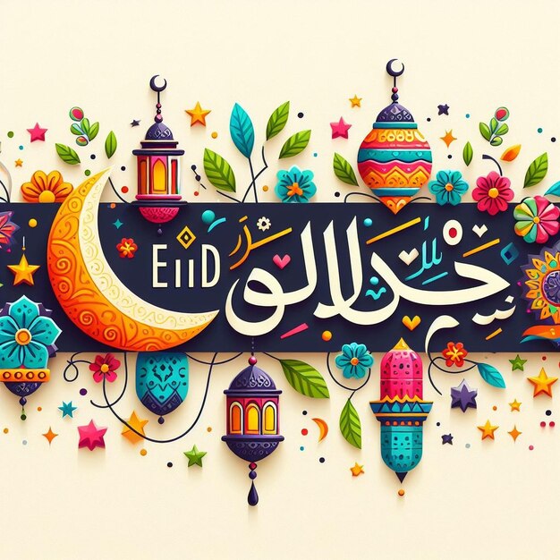 banner generativo di Eid Mubarak