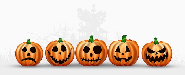 Banner per Halloween. iscrizione halloween in rosso su sfondo bianco