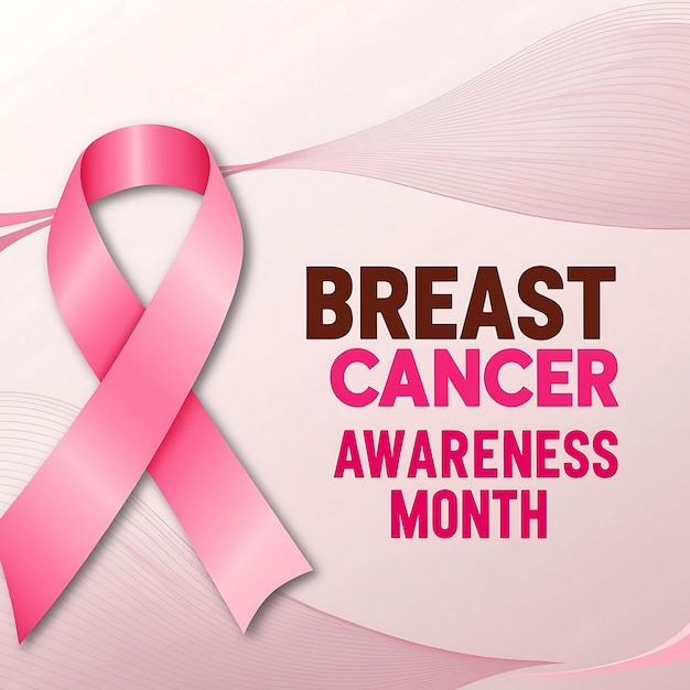Banner per il mese di consapevolezza del cancro al seno