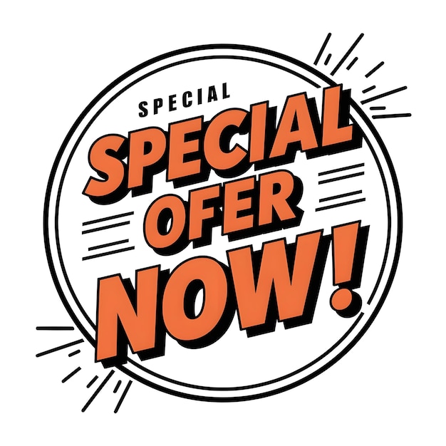 Banner pubblicitario promozionale con offerta di vendita Offerta speciale Agire subito