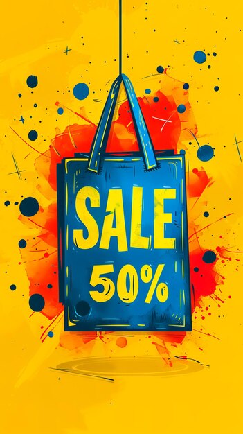 Banner sconto Ottieni il 50% di sconto ora Poster di vendita