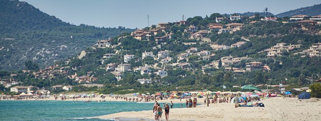 Banner spiaggia Sardegna, immagine banner con spazio copia