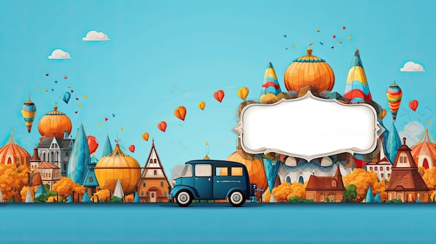 Banner web dell'Oktoberfest con spazio di copia AI generativa