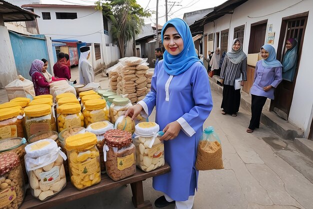 Banyumas 28 febbraio 2024 Eid al-Fitr ostacola in mano