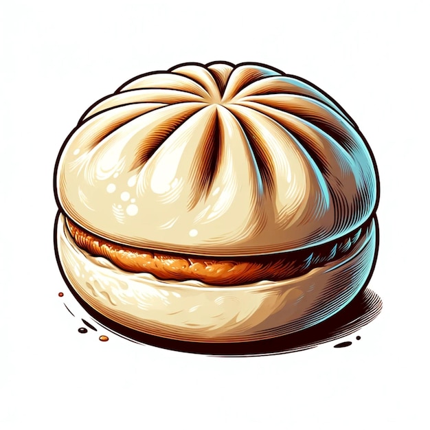 Baozi illustrazione tipica del design alimentare cinese
