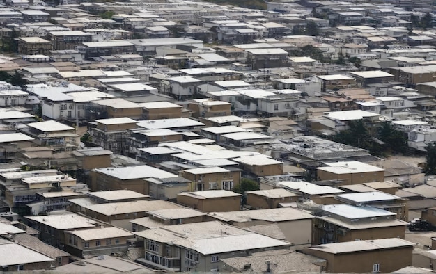 Baraccopoli urbane viste dall'alto