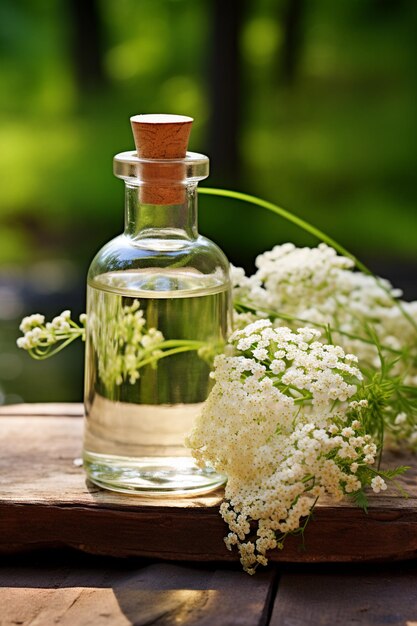 barattolo con estratto di olio essenziale di yarrow