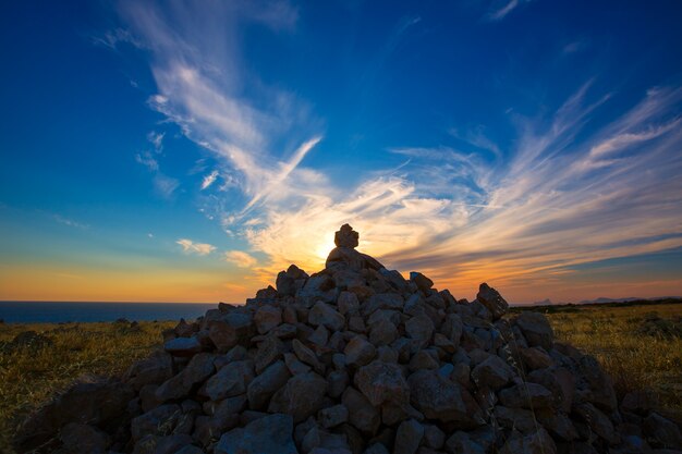 Barbaria Berberia Cape stone mountain in Formentera