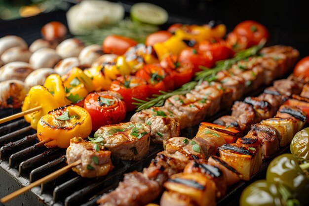 Barbecue Bliss Skewers Grilled con una sinfonia di spezie ed erbe