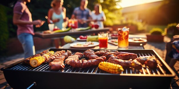 Barbecue in una giornata di sole