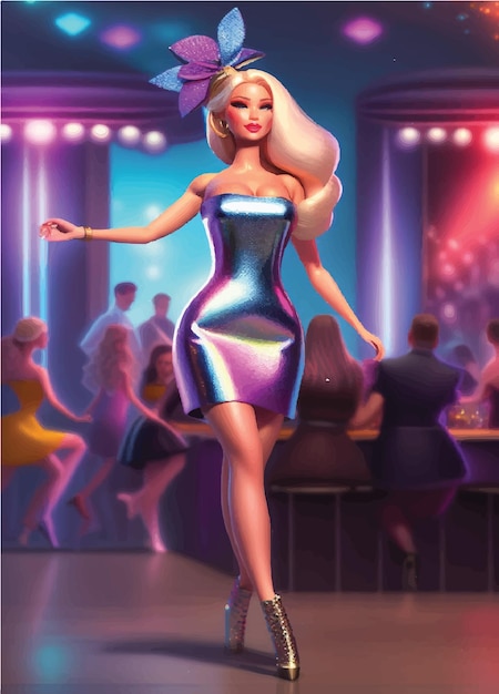 Barbie che balla nel club