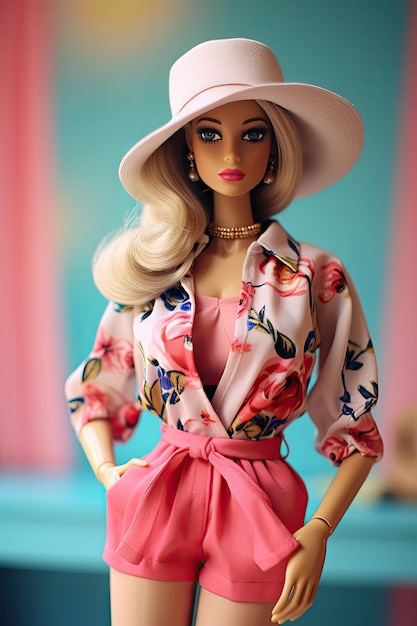 Barbie con una borsa di shopping concetto di moda di lusso