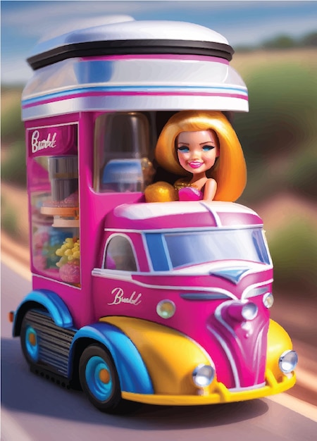 Barbie durante un lungo viaggio