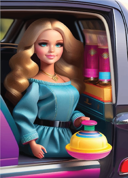 Barbie durante un lungo viaggio